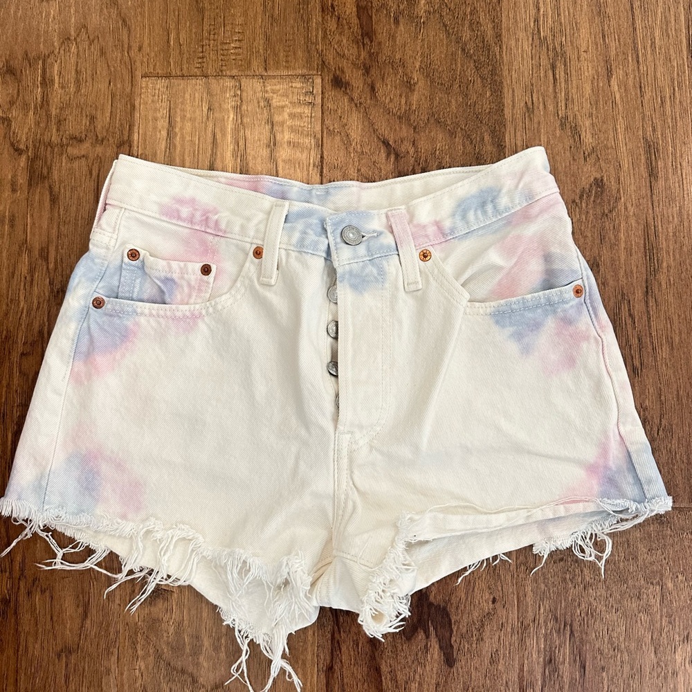 Levi's Pastel Tie-Dye Jean Shorts